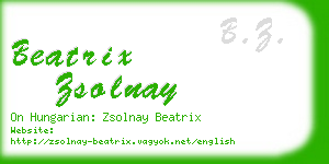 beatrix zsolnay business card